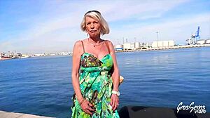 Eva, a French mature with big boobs, shares herself with a 70-year-old and an X star